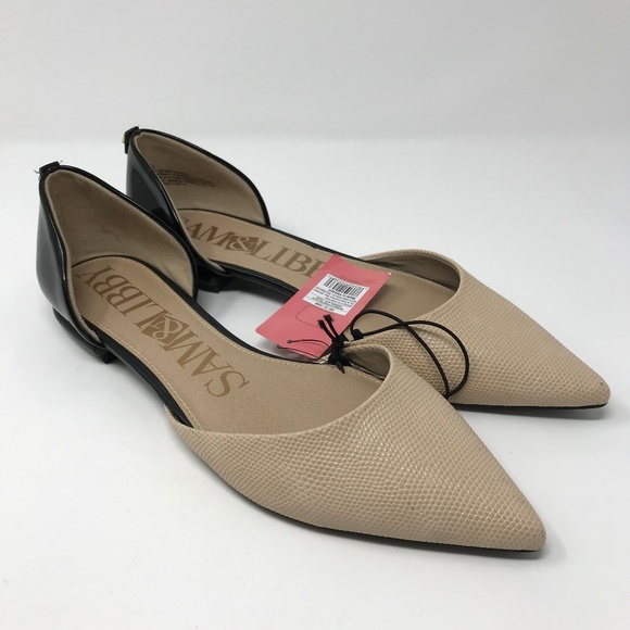 Sam & Libby Shoes - Sam Libby d'orasay flats black nude color block 9